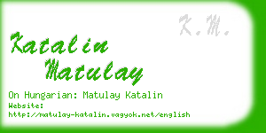 katalin matulay business card